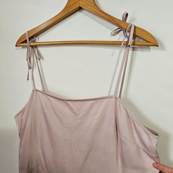 NWT EXPRESS LIGHT PINK TIE SHOULDER TANK DRESS TIERED RUFFLED HEM SIZE XL - Picture 8 of 16